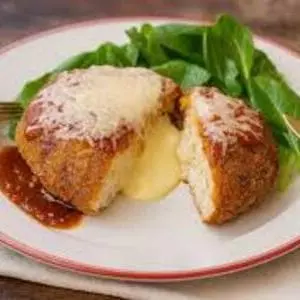 Polpetones de frango recheado de mil