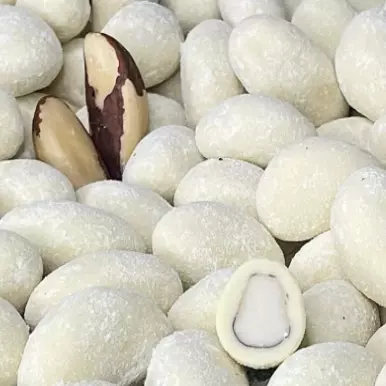 Dragee choc. branco castanha Pará