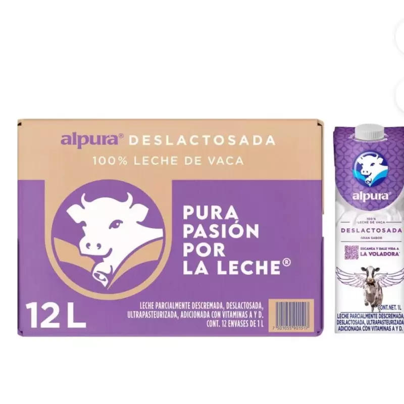 ALPURA DESLACTOSADA 12 PZAS