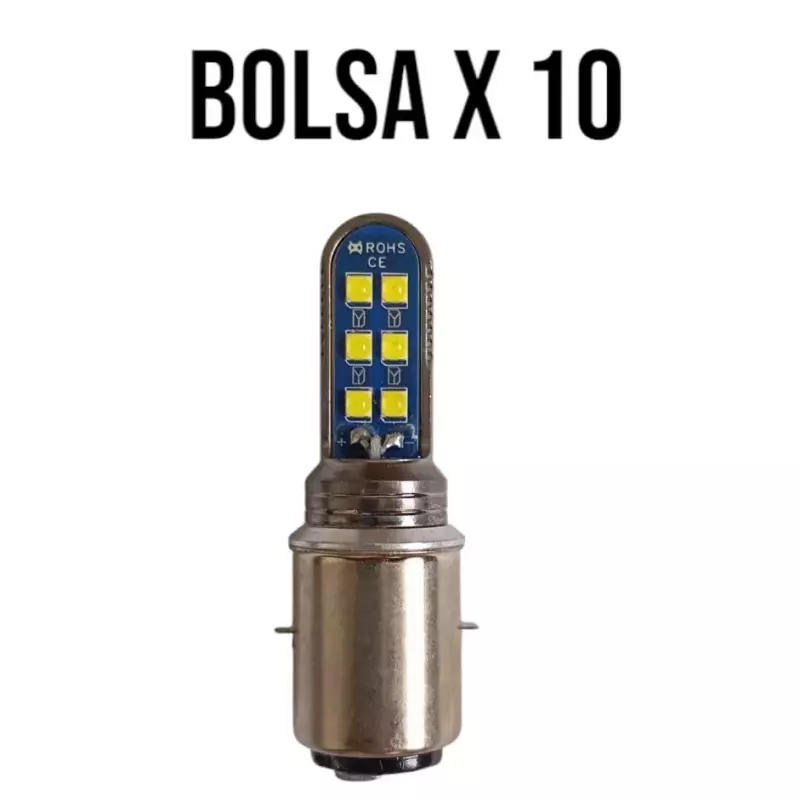 BOMBILLO LED 2 PATAS FLASHEO PAQX10