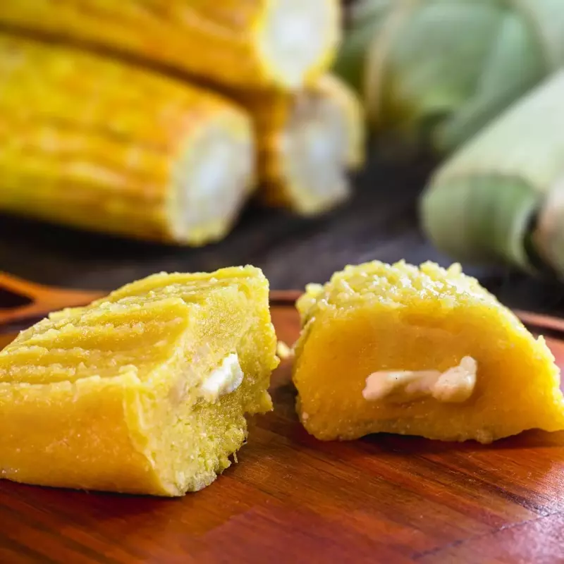 Pamonha Doce com Muçarela