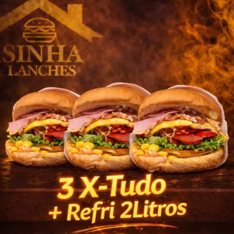 3 X-Tudo + Refri 2lt