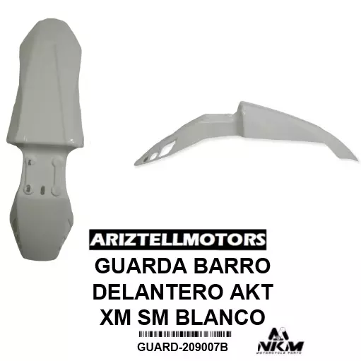 GUARDA BARRO DELANTERO AKT XM BLANC