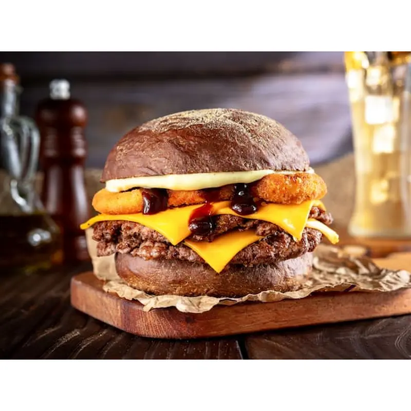 Sheps | Duplo Smash com Onion Rings e Bbq