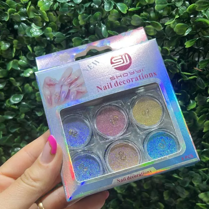 Cartela C/6 Po Holografico N.1