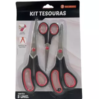 KIT TESOURAS 3 EM 1 HAI BRASIL