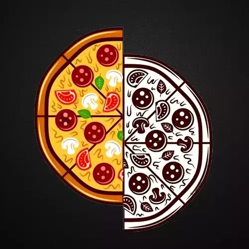 Arma tu pizza mitad y mitad