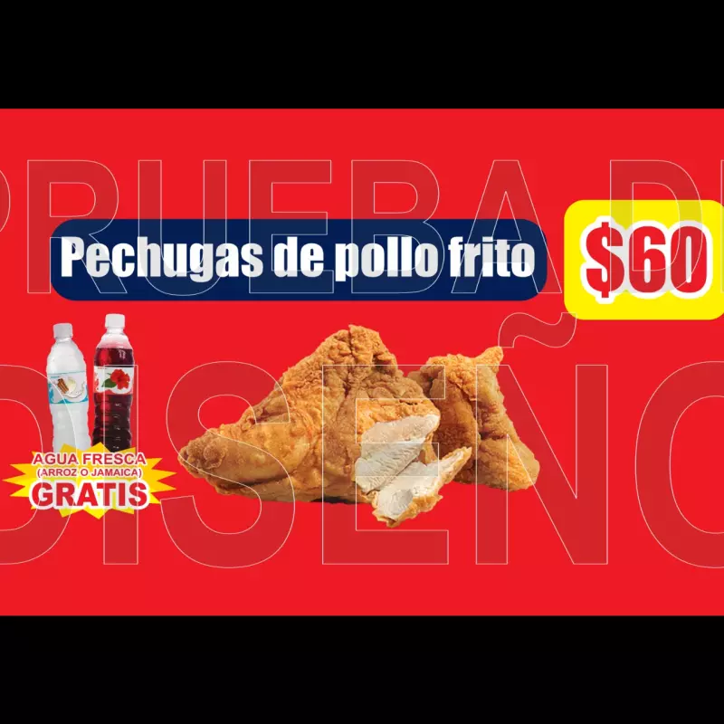 Pechugas de pollo+agua fresca