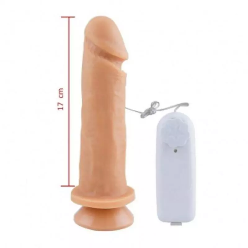 PENIS C/ VIBRO E VENTOSA 17,5 X 4,0CM