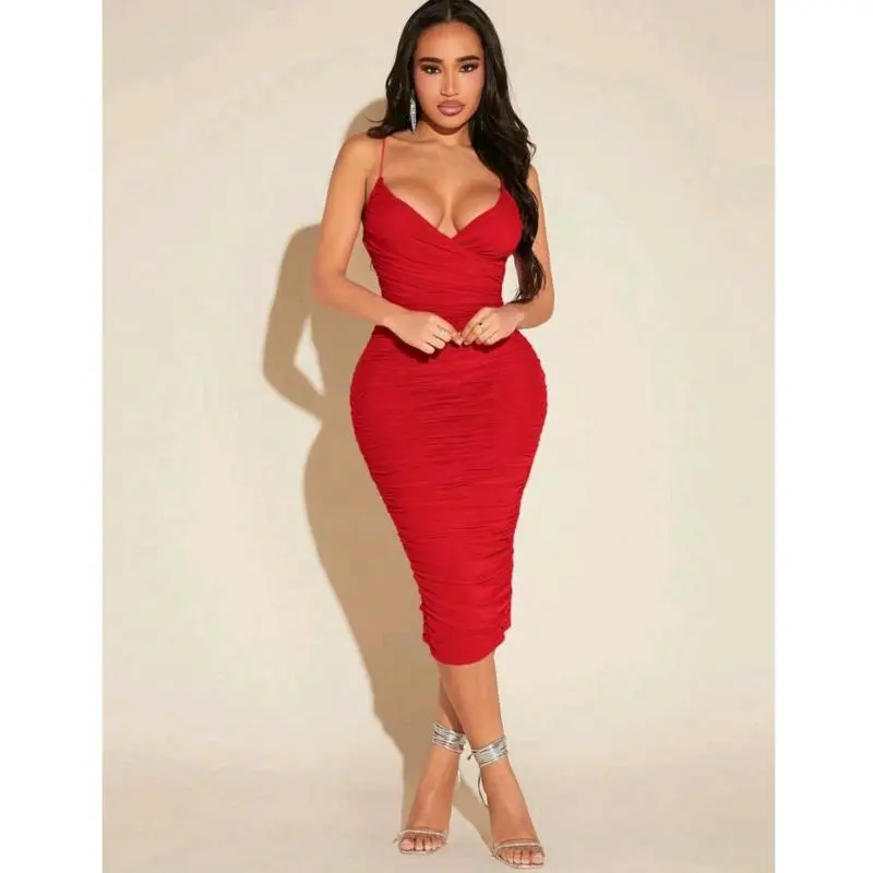 Vestido corte en V