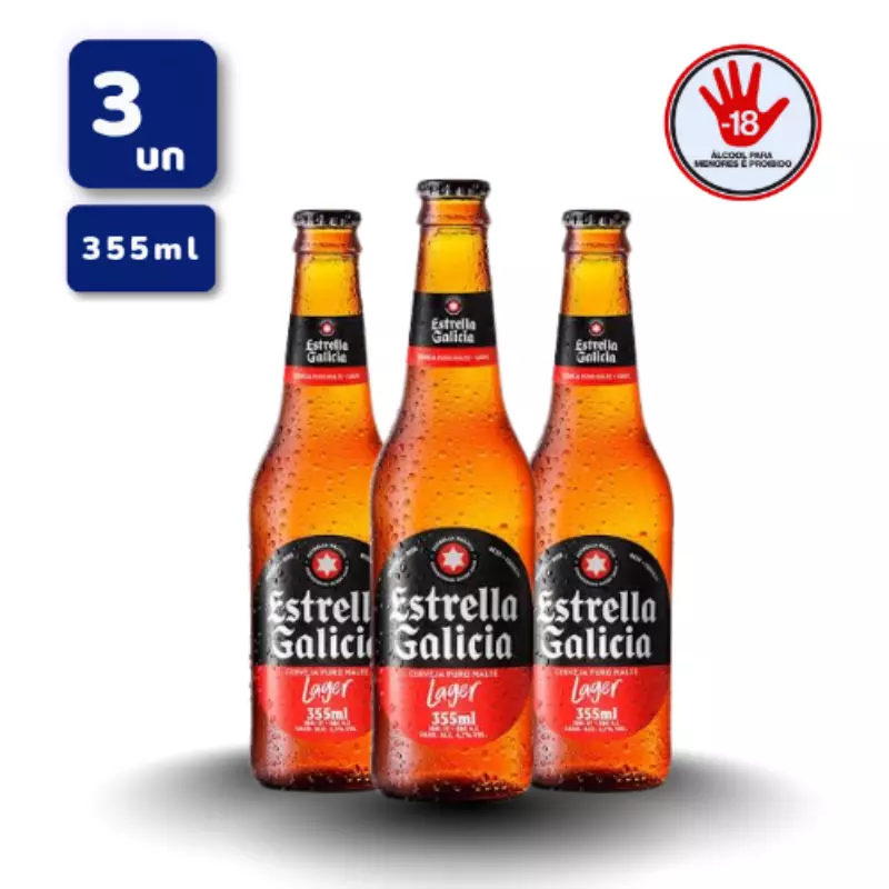 3 Long Neck Estrella Galicia