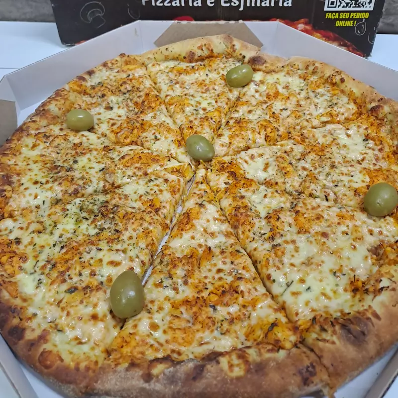 PIZZA DE FRANGO COM MUSSARELA