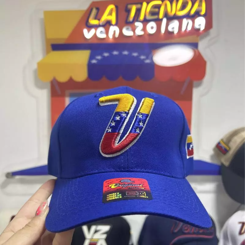 Gorra V azul