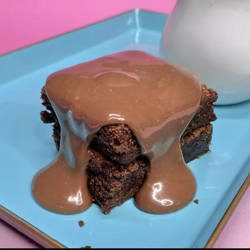 Brownie com cobertura