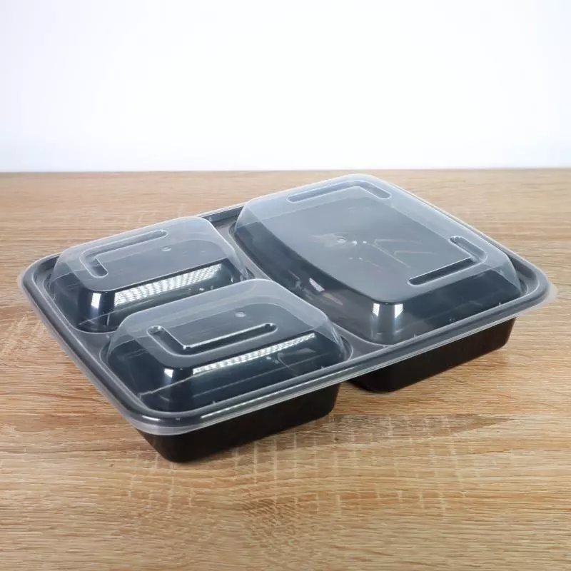 Envase PP 3 divisiones 32 oz/1000 ml