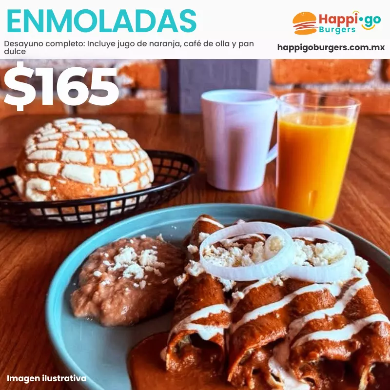 Desayuno completo - enmoladas