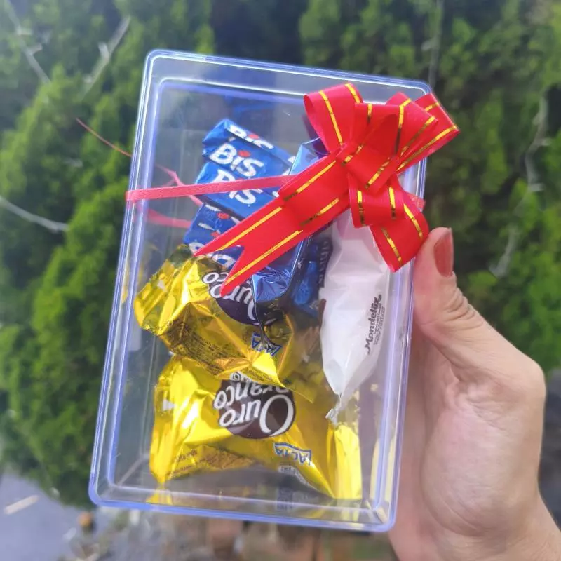 POTE RETANGULAR C/ CHOCOLATES