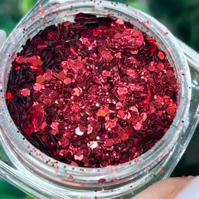 Glitter Vermelho Potinho Cod: V•2