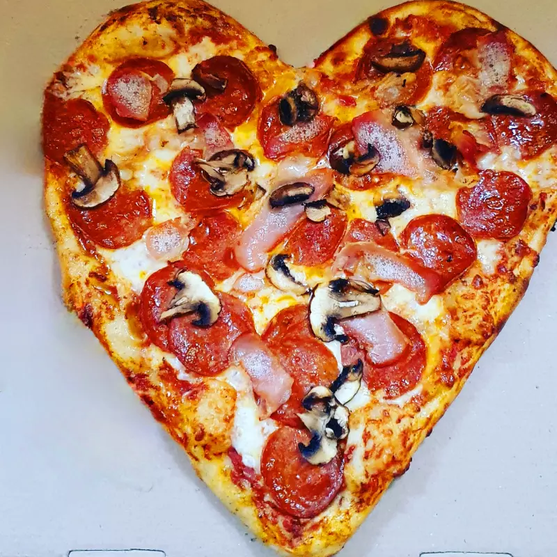 Pizza de corazon