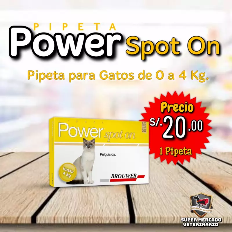 POWER Spot ON Gatos Pipeta Antipulg