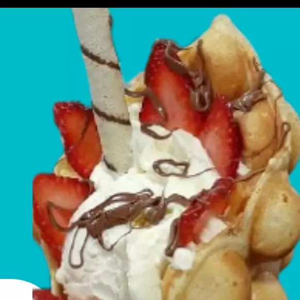 Waffle combinación de chocofresa
