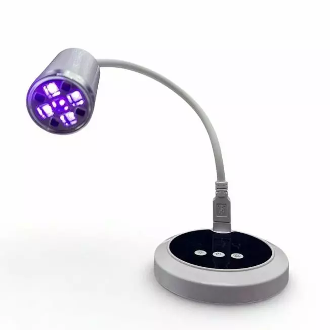 luminaria uv led 2 em 1 temporizador