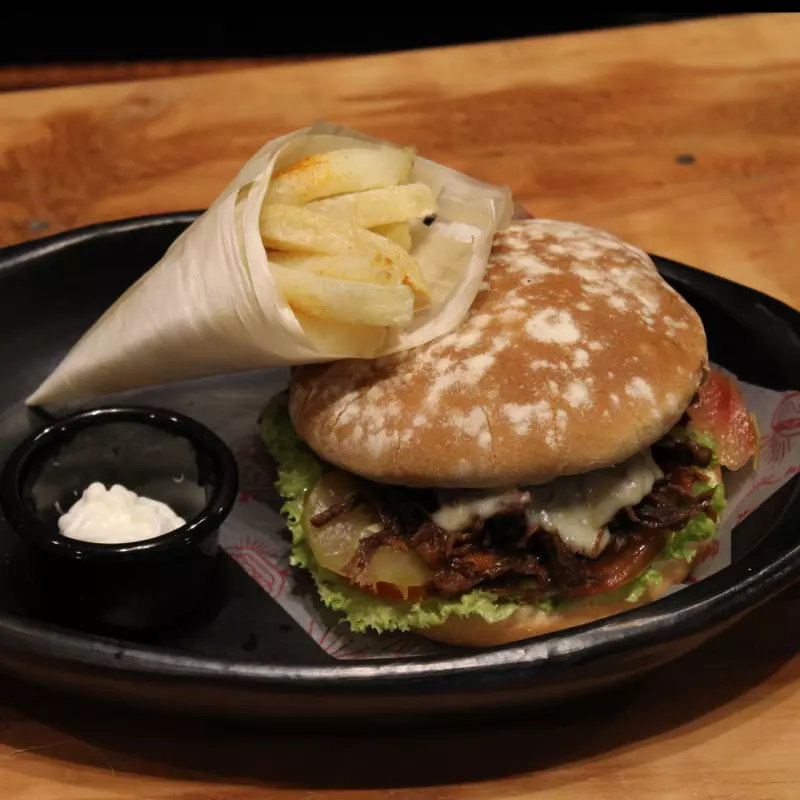 Hamburguesa ropa vieja