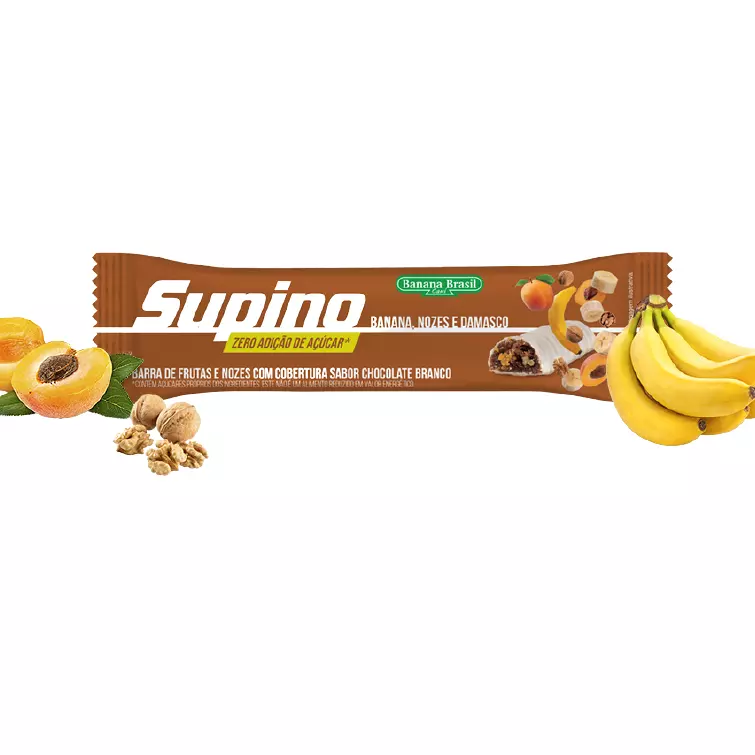 Barra de Banana, Nozes e Damasco - Supino 24g