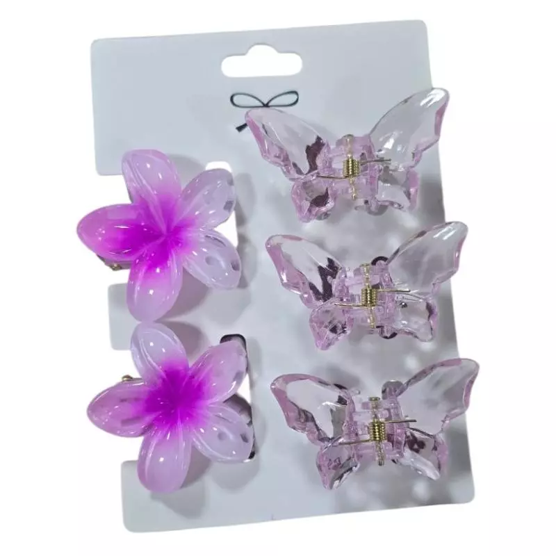 KIT PRESILH FLOR/BORBOLETA - violeta