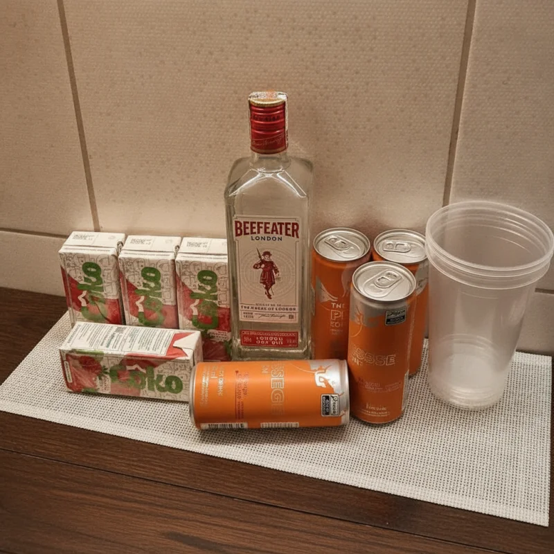 COMBO  BEEFEATER + RED BULL