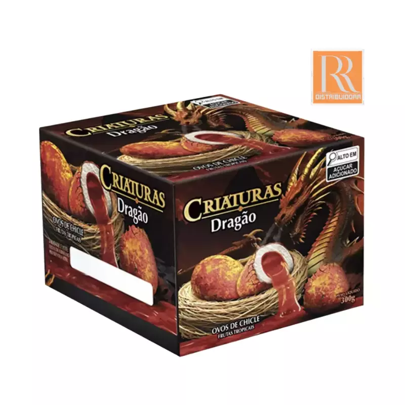 Chiclete Criaturas Dragão - CX 40UN