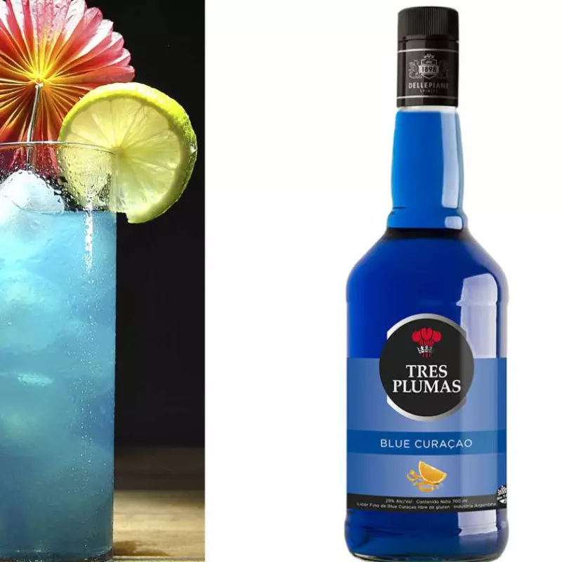 CREMA TRES PLUMAS BLUE CURACAO 700ML