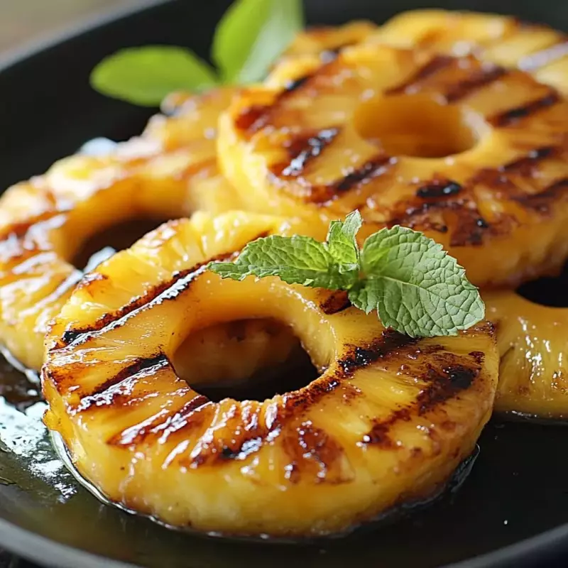 Rodaja piña caramelizada