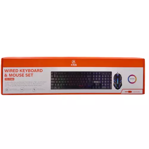 KIT TECLADO MOUSE C/FIO KTS FC-7088