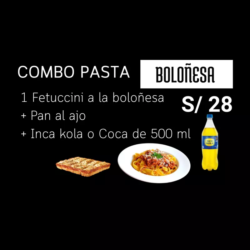 COMBO PASTA FETUCCINI BOLOÑESA