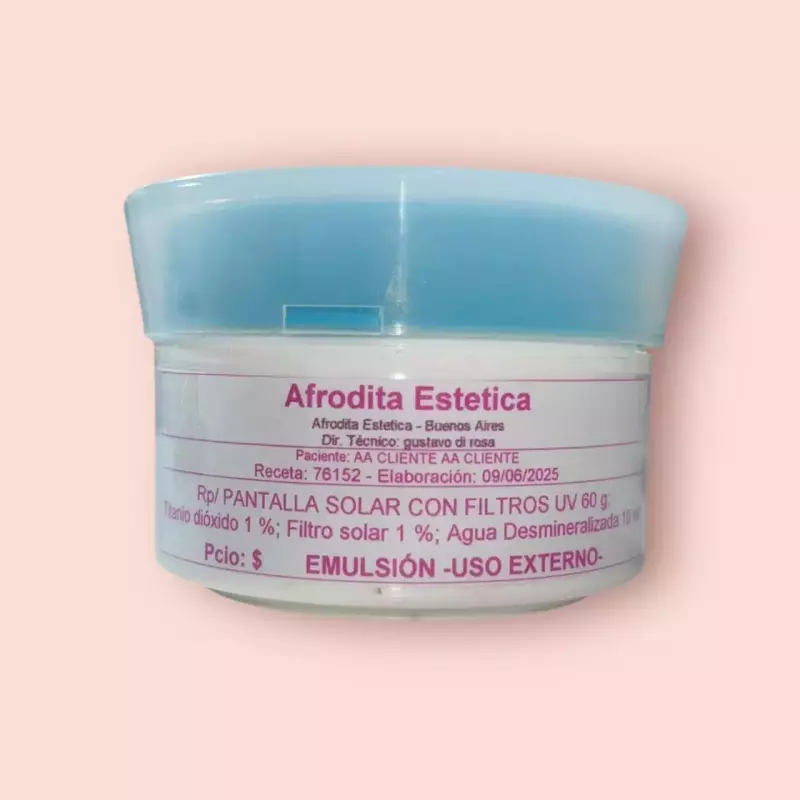 Pantalla solar con filtros UV