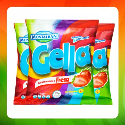 Bulto Montalbán Gelatina Fresa 90g