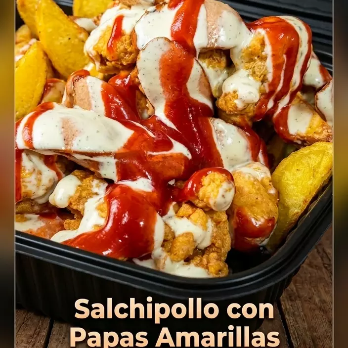 SALCHIPOLLO CON PAPA AMARILLA💛