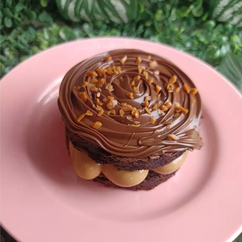 Hambúrguer de brownie ( Doce de leit