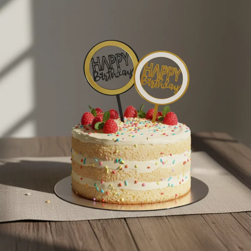 2028 TOPPER HAPPY BIRTHDAY - 16X9CM