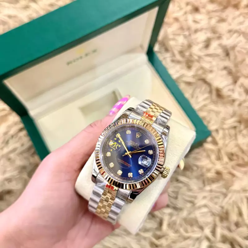 ROLEX SILVER GOLD BLUE