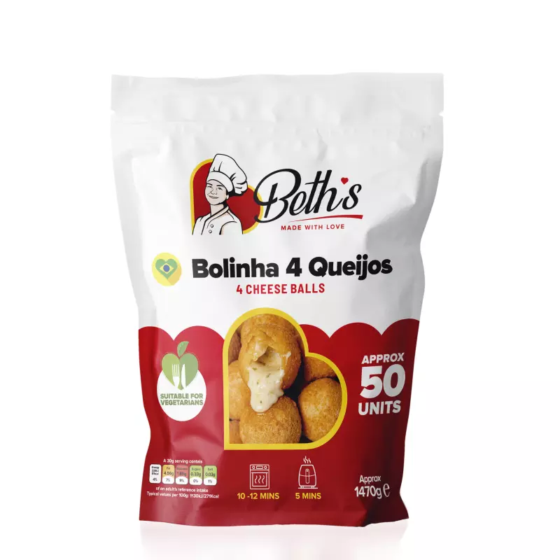 Bolinha 4 Queijos Beth's 50 Un