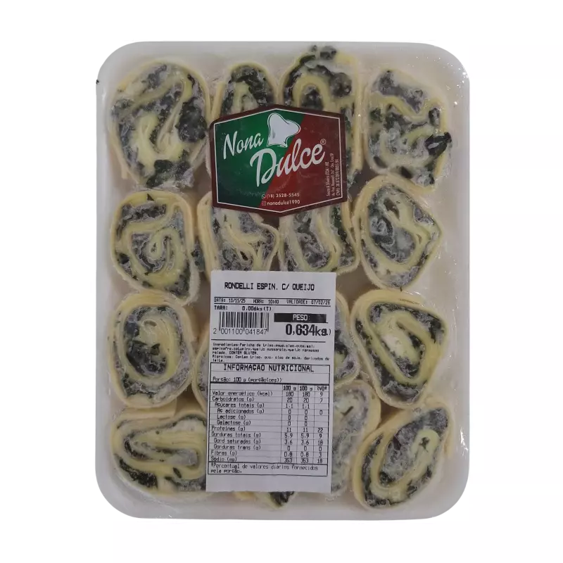 Rondelli Espinafre e Catupiry 550g