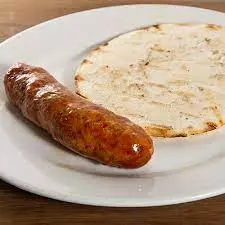 arepa + chorizo