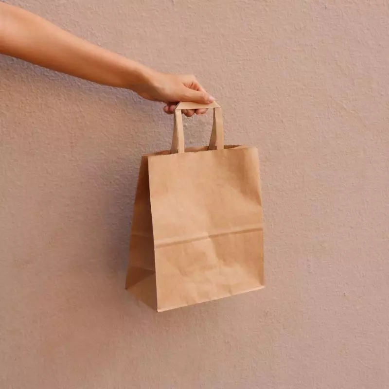 Bolsa Kraft con asa 25X22 ECOGREEN