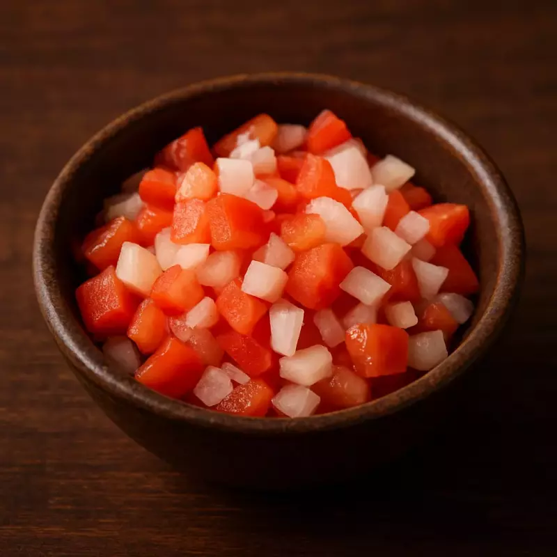 Adición cebolla y tomate