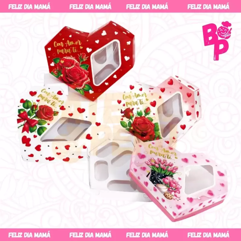 Caja Corazón X6 chocotejas Love