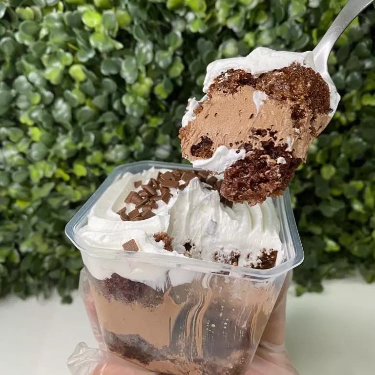 Bolo de Pote Mousse de Chocolate