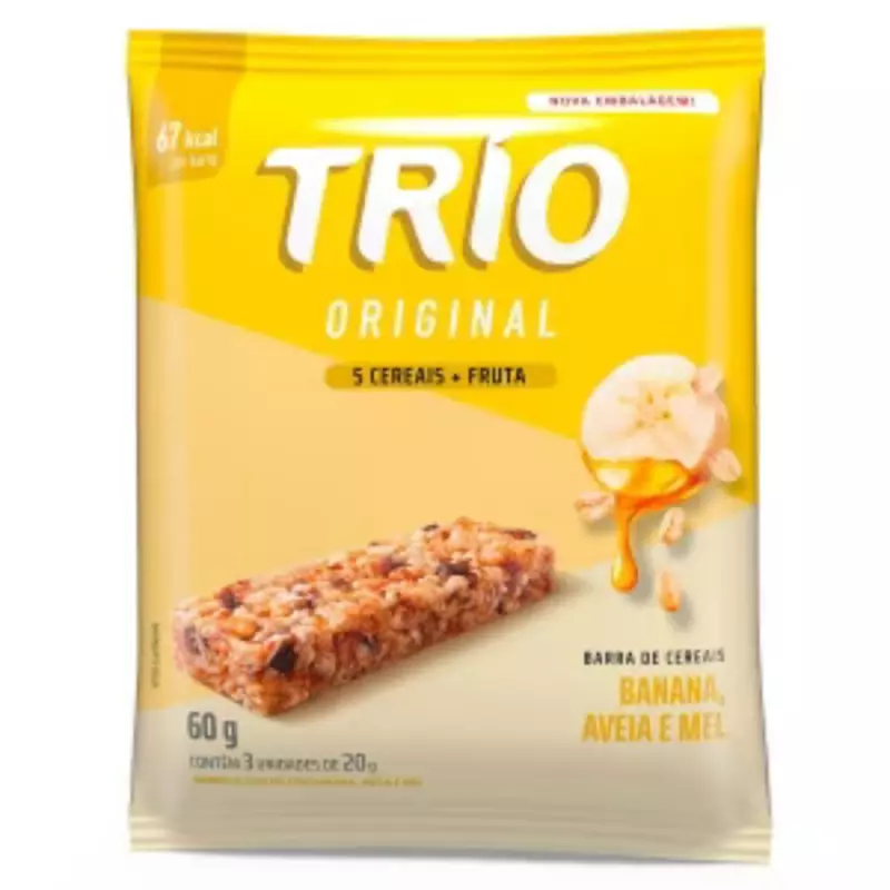Barra Trio Banana, Aveia e Mel 60g