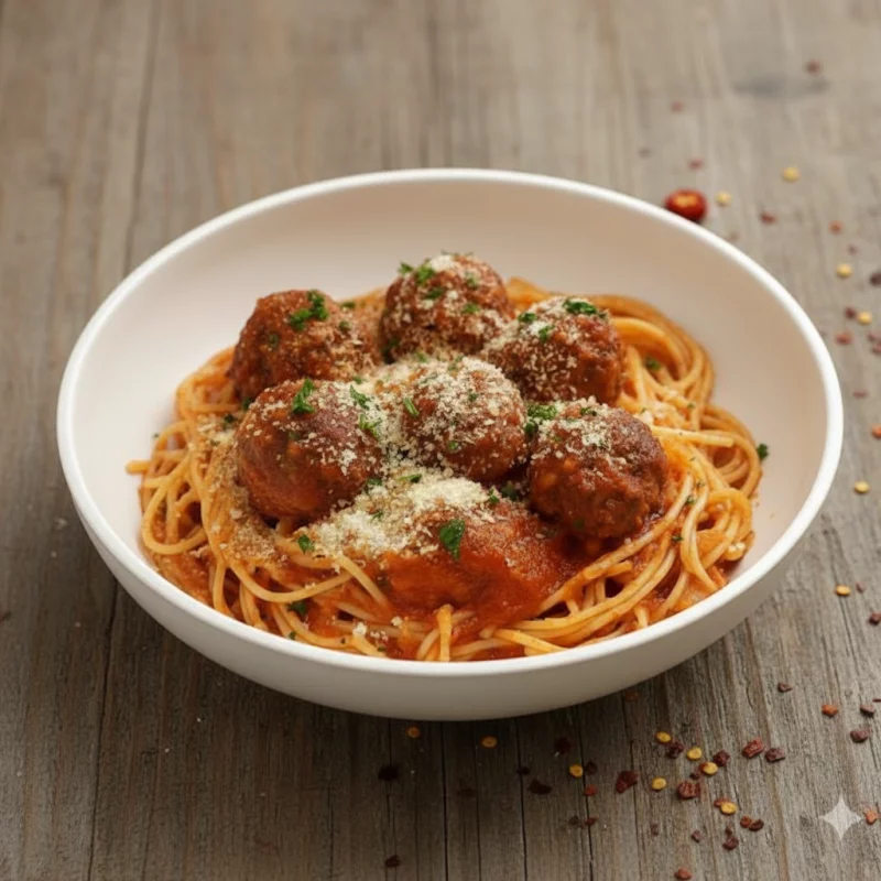 Espaguete com almôndegas